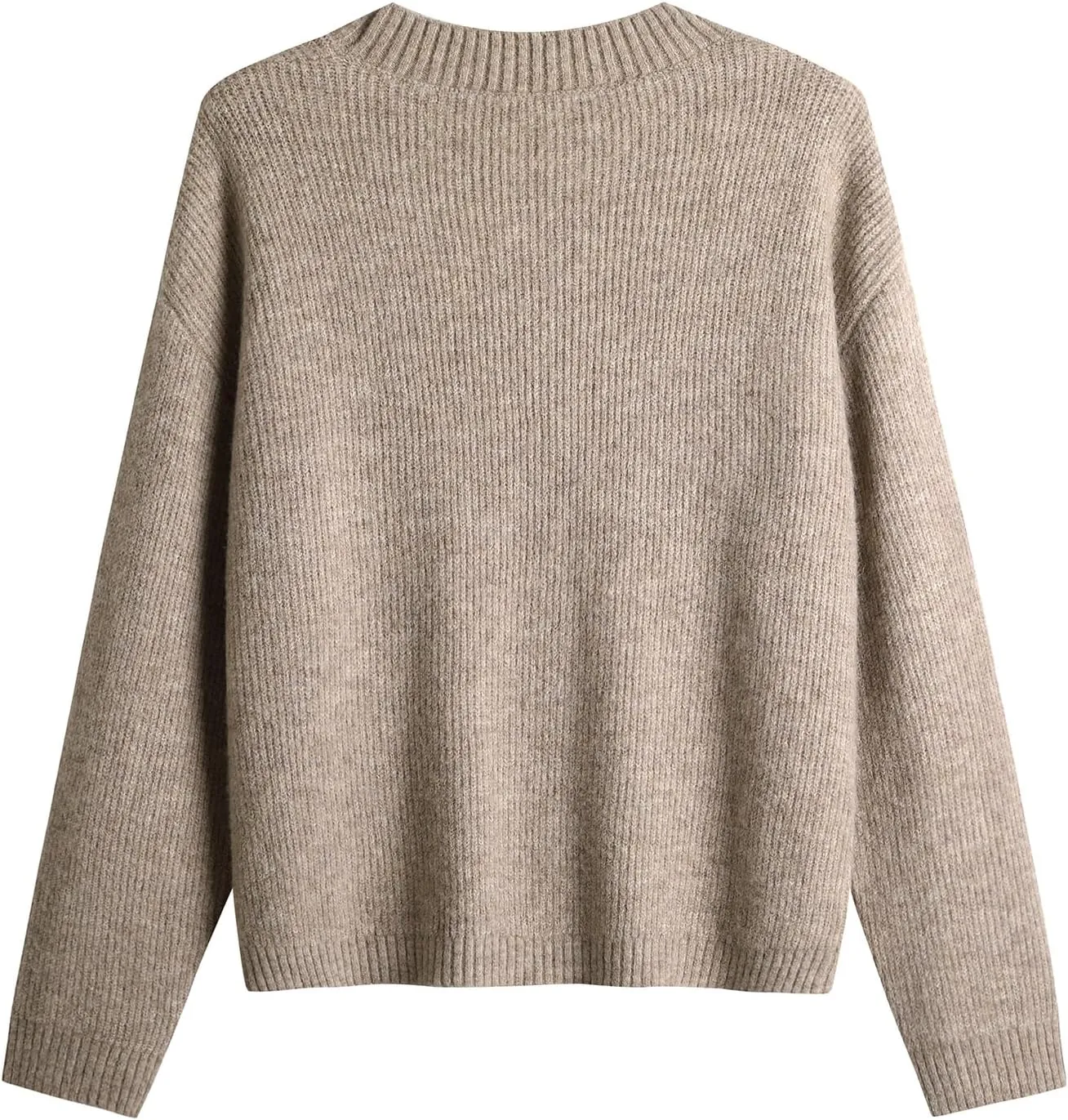 Women's Knit Cardigans Open Front Long Sleeve V Neck Button Down Loose Cardigan Sweaters Cable Knit Outwear Coats