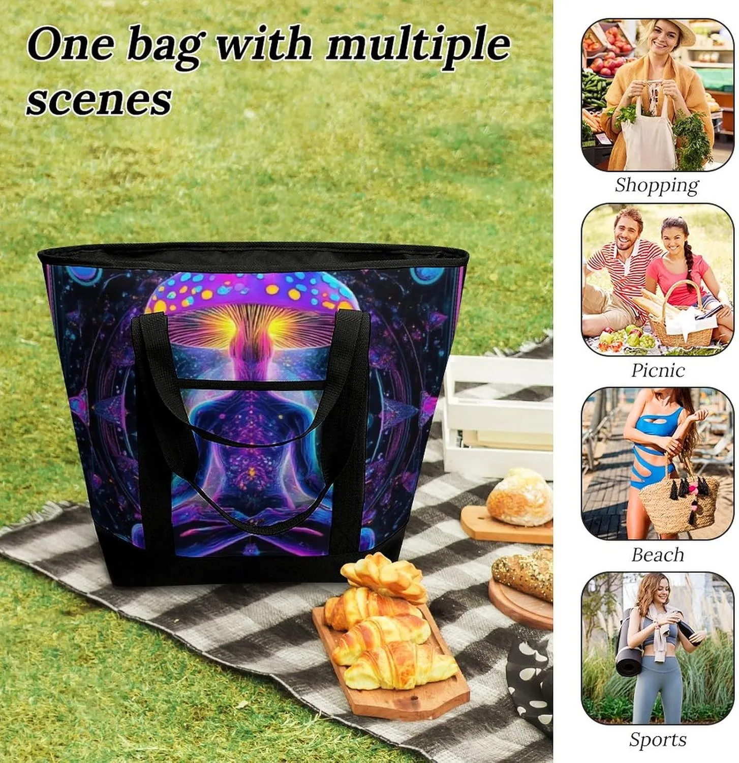 Women's Large-Capacity Thermal Tote Bag Stylish Work & Commute Handbag