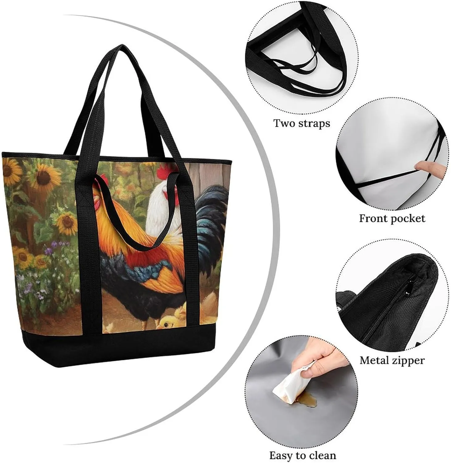 Women's Large-Capacity Thermal Tote Bag Stylish Work & Commute Handbag
