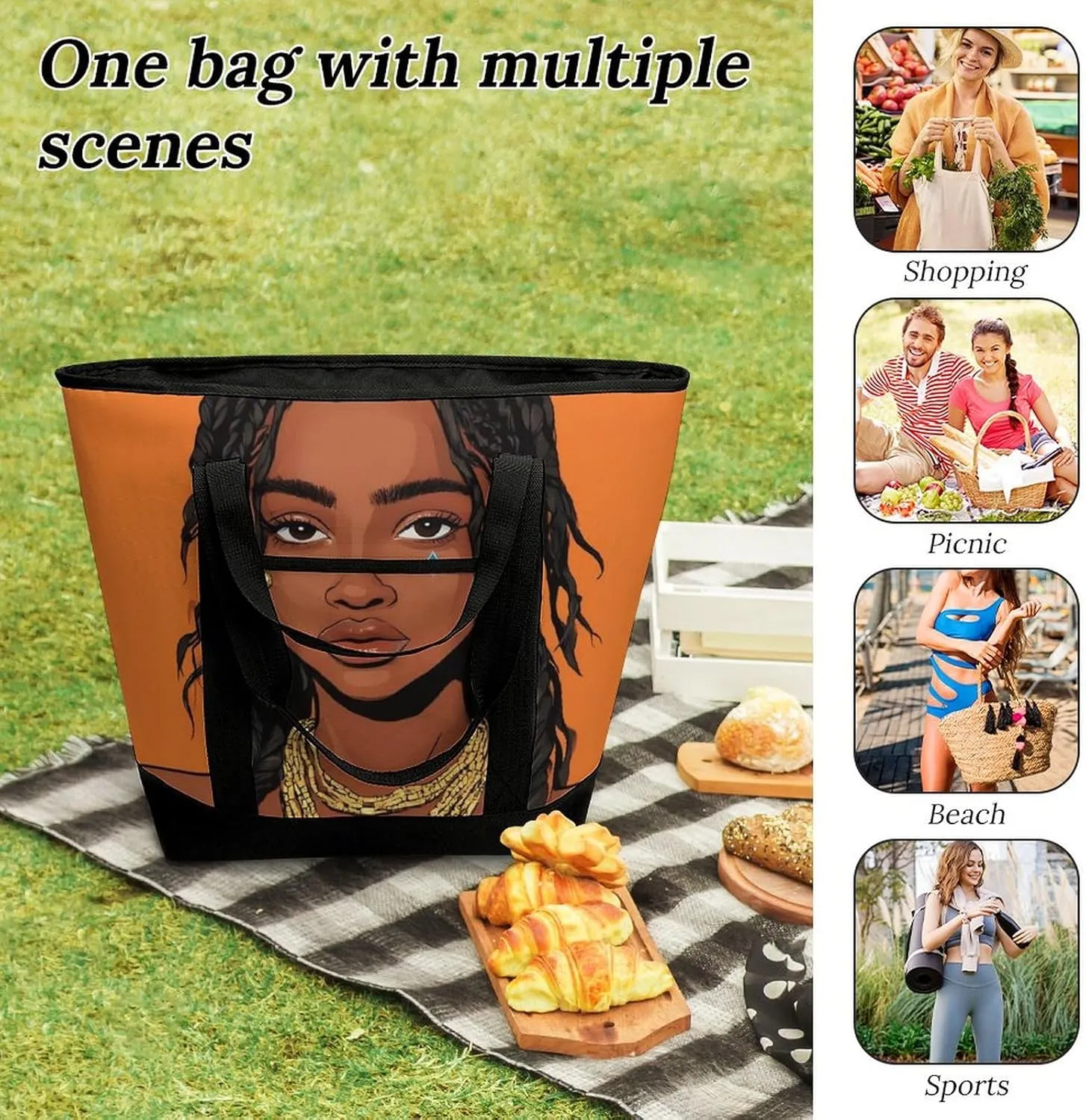 Women's Large-Capacity Thermal Tote Bag Stylish Work & Commute Handbag