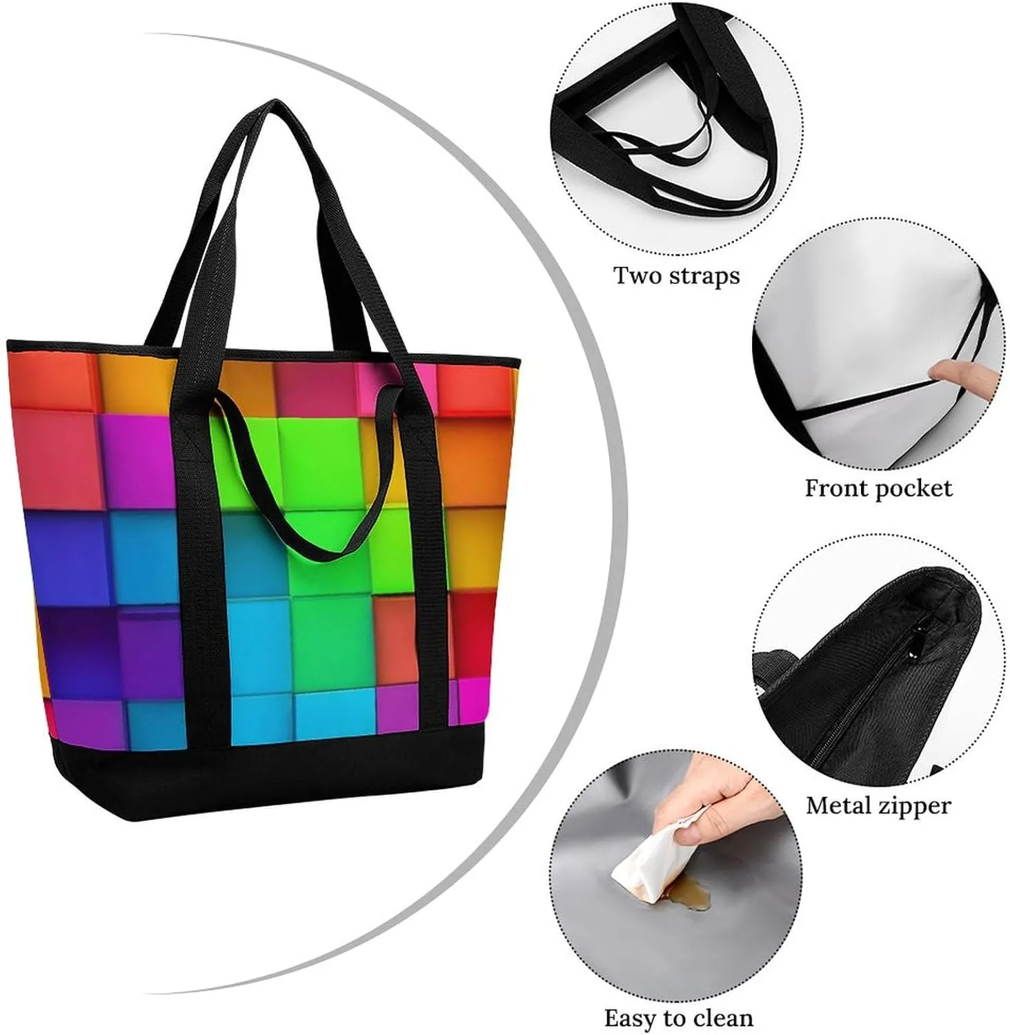 Women's Large-Capacity Thermal Tote Bag Stylish Work & Commute Handbag