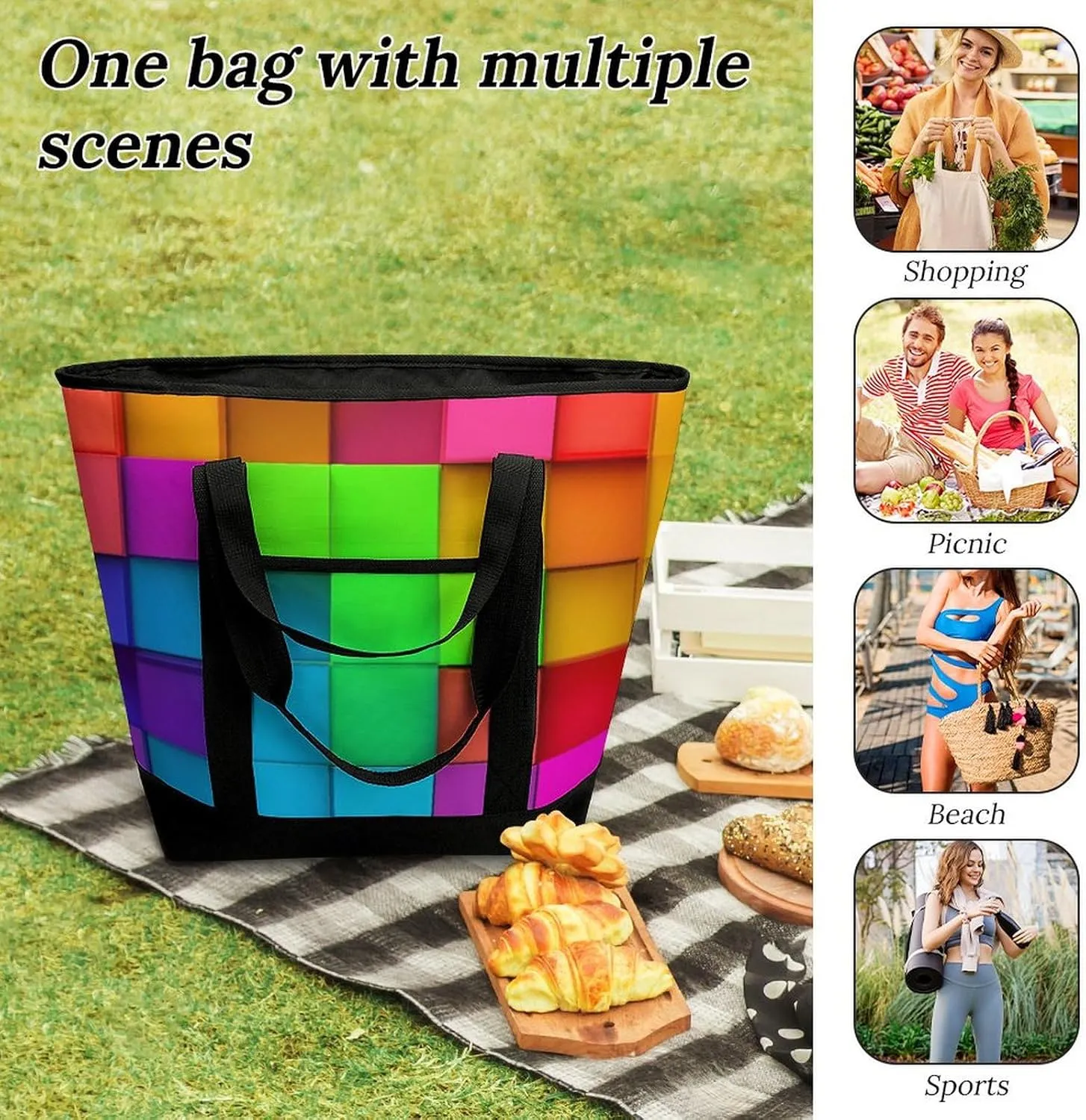 Women's Large-Capacity Thermal Tote Bag Stylish Work & Commute Handbag