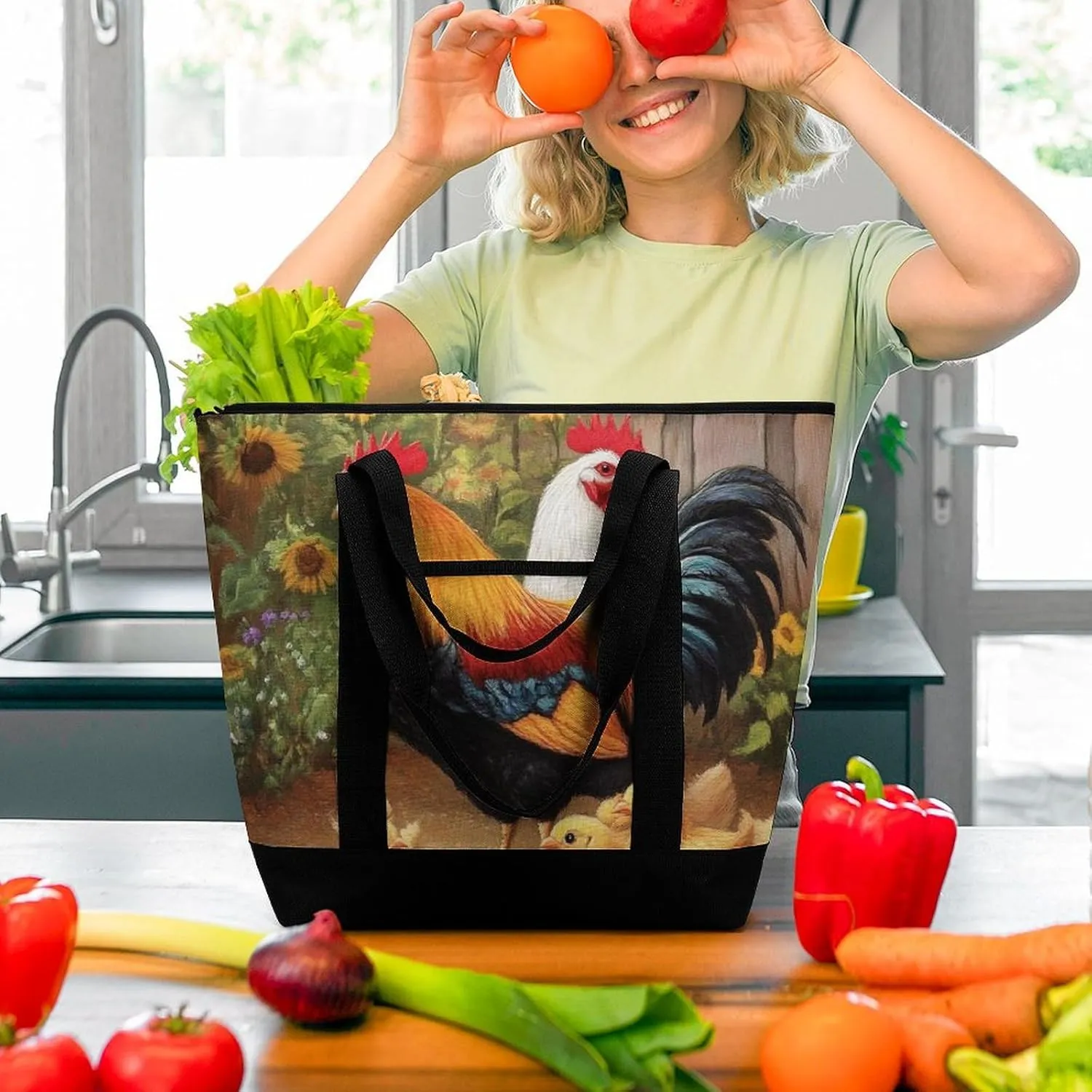 Women's Large-Capacity Thermal Tote Bag Stylish Work & Commute Handbag