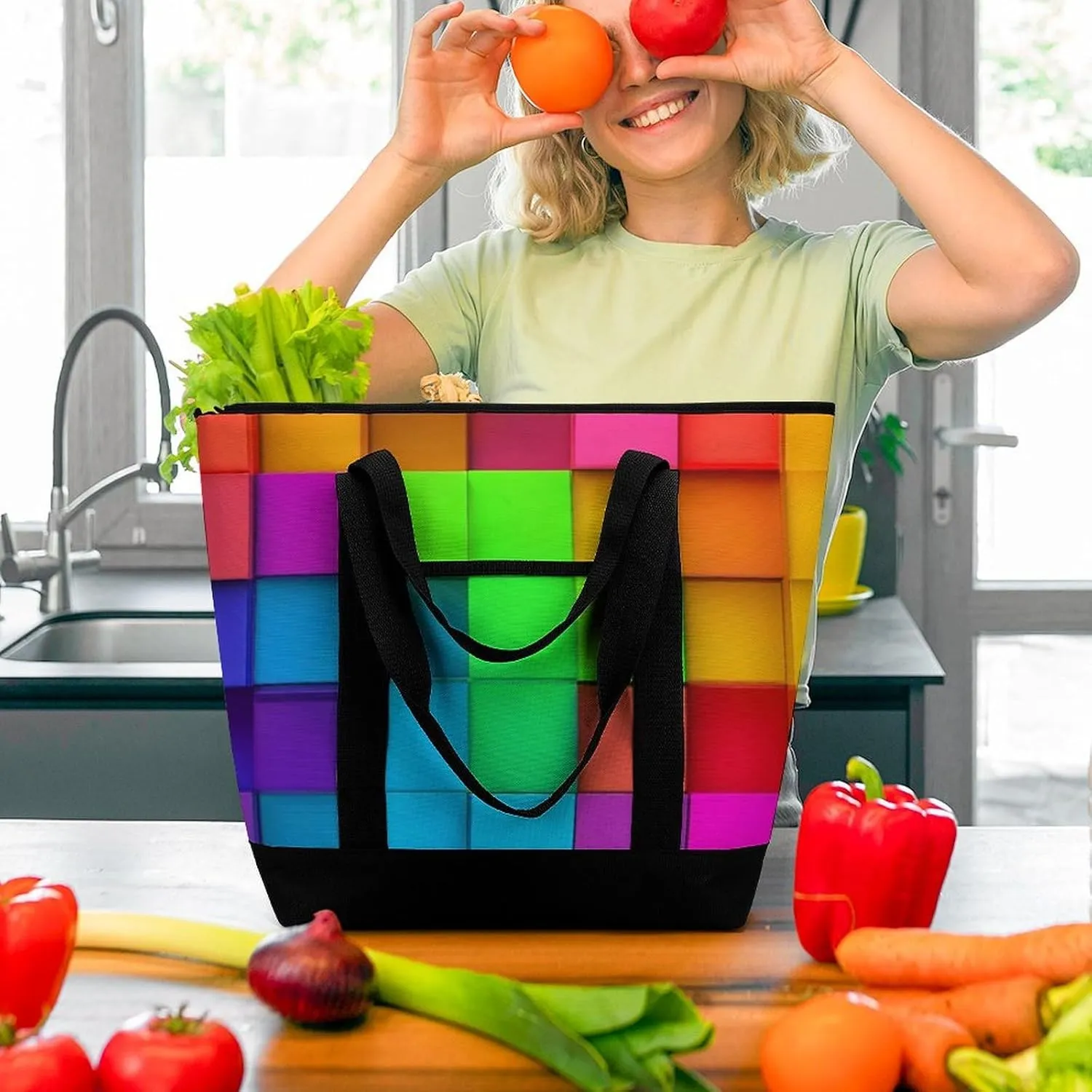 Women's Large-Capacity Thermal Tote Bag Stylish Work & Commute Handbag