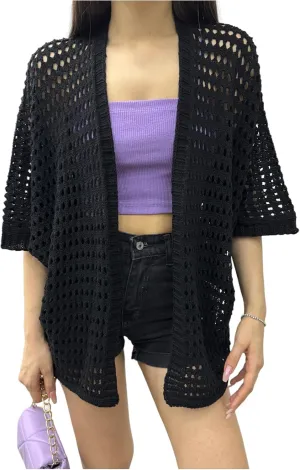 Women's Long Sleeve Open Front Knit Cardigan