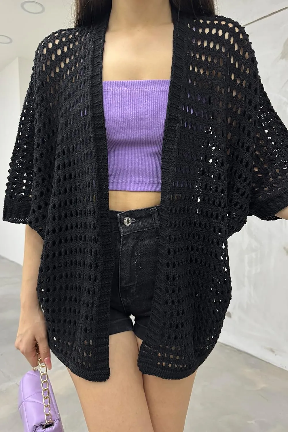 Women's Long Sleeve Open Front Knit Cardigan