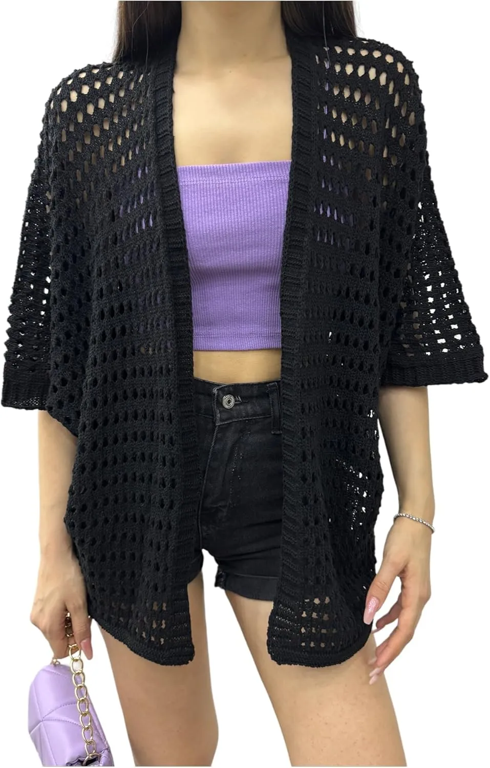 Women's Long Sleeve Open Front Knit Cardigan