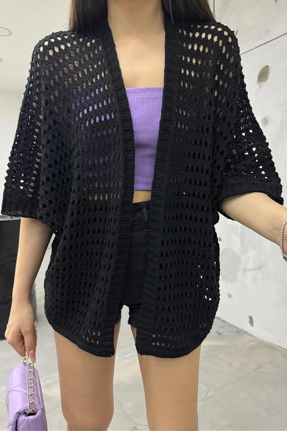 Women's Long Sleeve Open Front Knit Cardigan