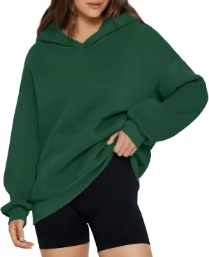 Womens Oversized Hoodies Fleece Sweatshirts Long Sleeve Shirts Pullover Fall Outfits 2024 Fashion Y2k Clothe with Pocket