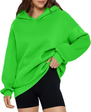 Womens Oversized Hoodies Fleece Sweatshirts Long Sleeve Shirts Pullover Fall Outfits 2024 Fashion Y2k Clothe with Pocket