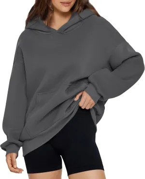 Womens Oversized Hoodies Fleece Sweatshirts Long Sleeve Shirts Pullover Fall Outfits 2024 Fashion Y2k Clothe with Pocket