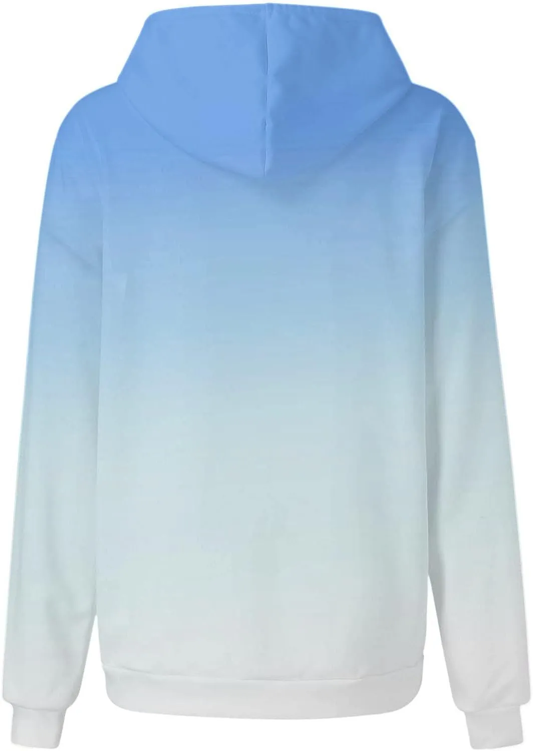 Women's Oversized Y2K Hoodies Pullover Tops Gradient Hooded Sweatshirts Fall Fashion Pocket Long Sleeve Blouse Outfits