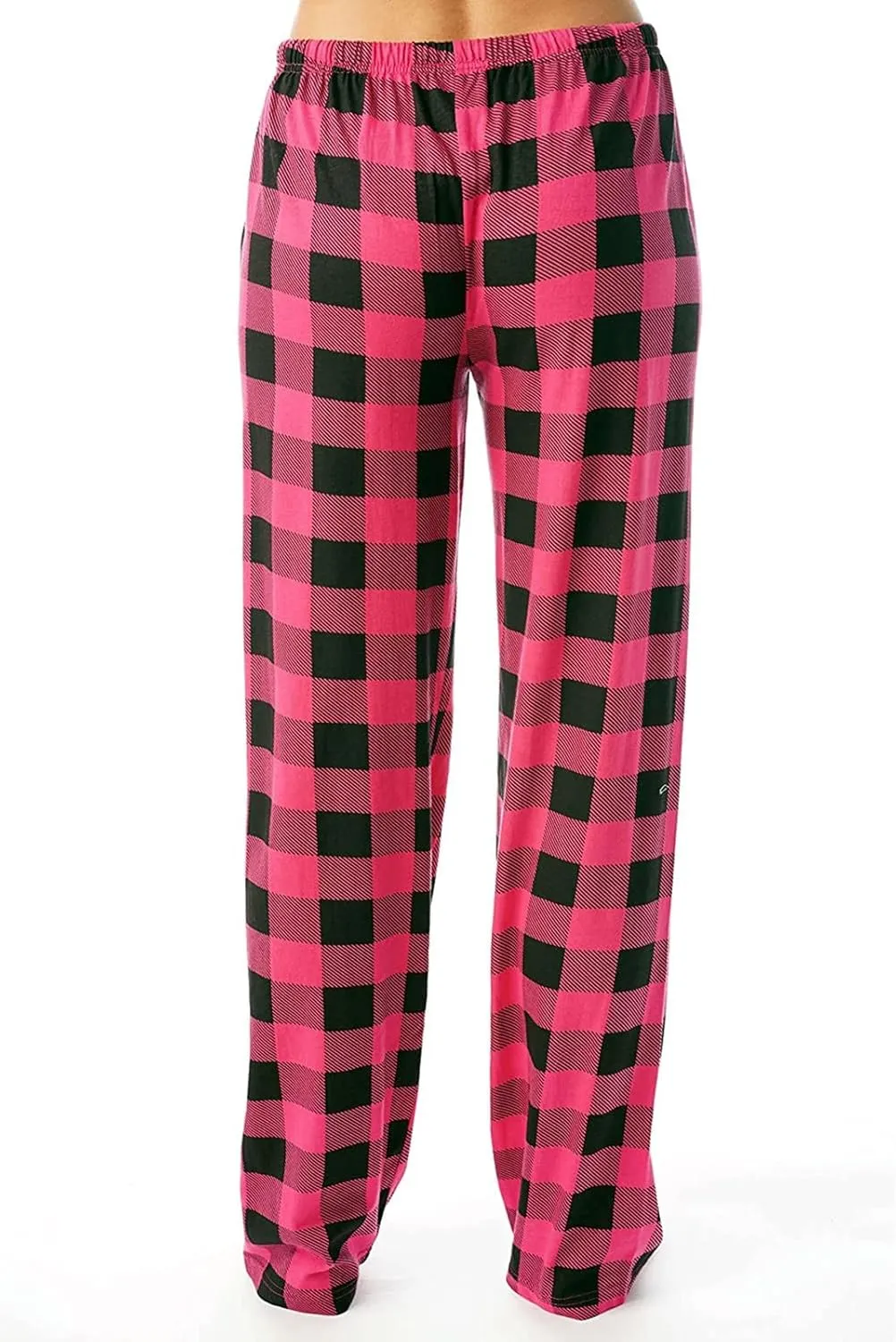 Womens Pajamas Pants 2025 Lounge Cute Plaid Pants Soft Comfy Drawstring Wide Leg Trousers Bell Bottom Sleep Clothing