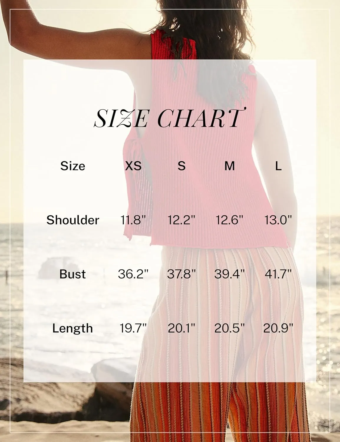 Womens Spring Summer Sleeveless Side Tie Sweater Top Stylish Ribbed Knit Dropped Tank 2025