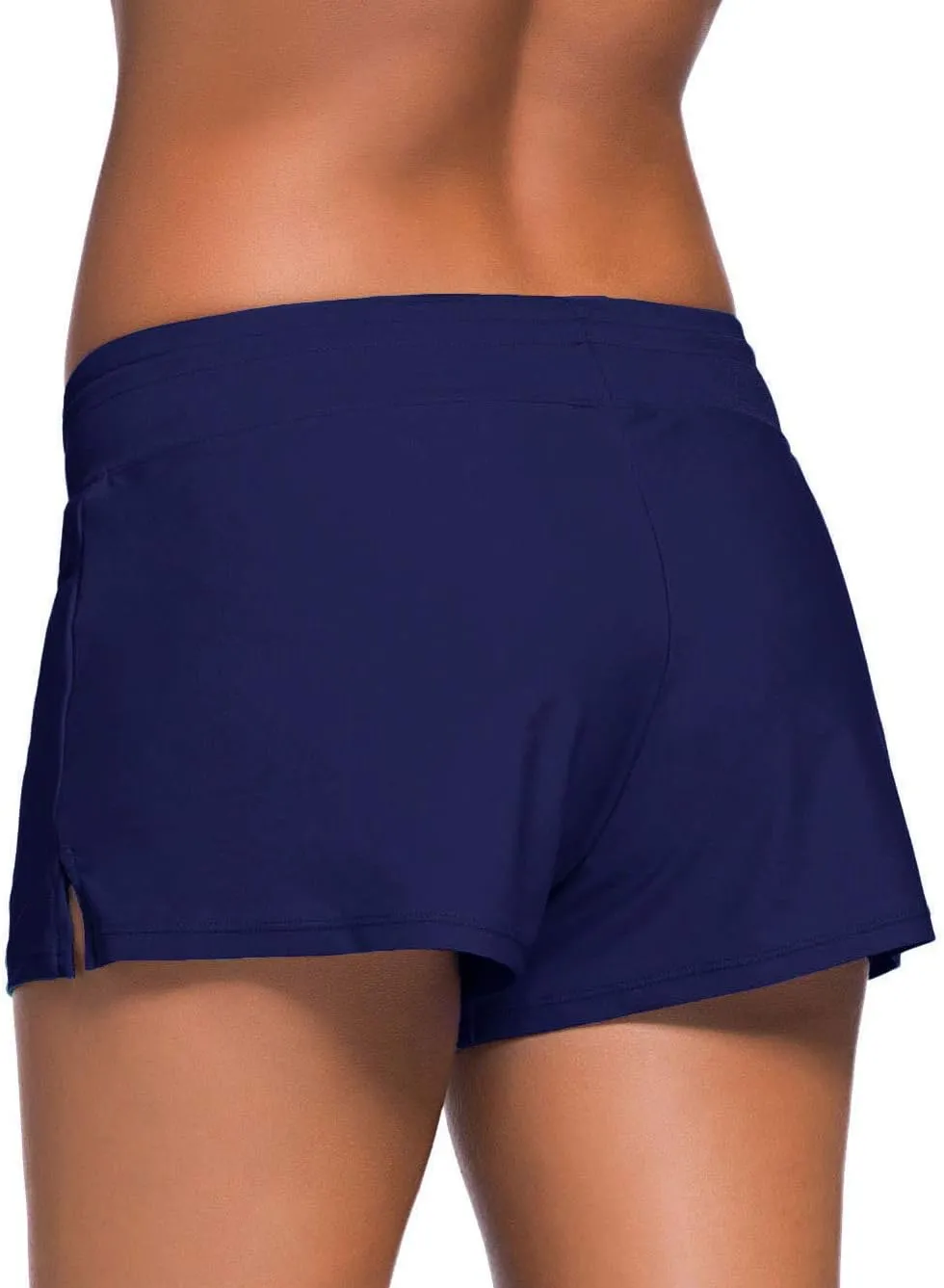 Women's Swim Boardshorts Tankini Boyshorts Beach Bottom Swimsuit Built in Briefs