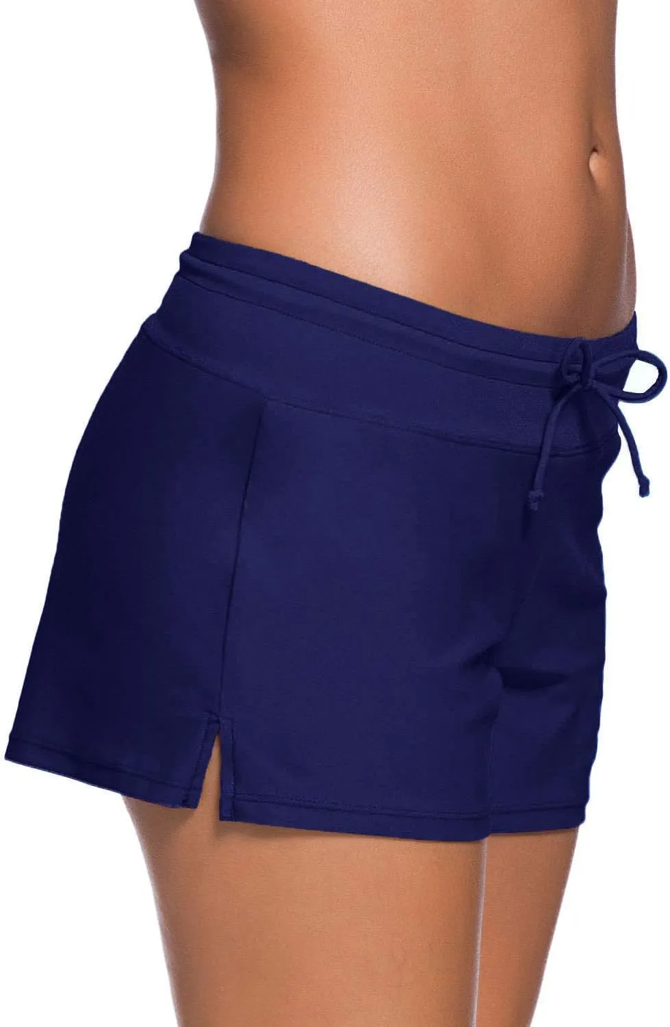 Women's Swim Boardshorts Tankini Boyshorts Beach Bottom Swimsuit Built in Briefs