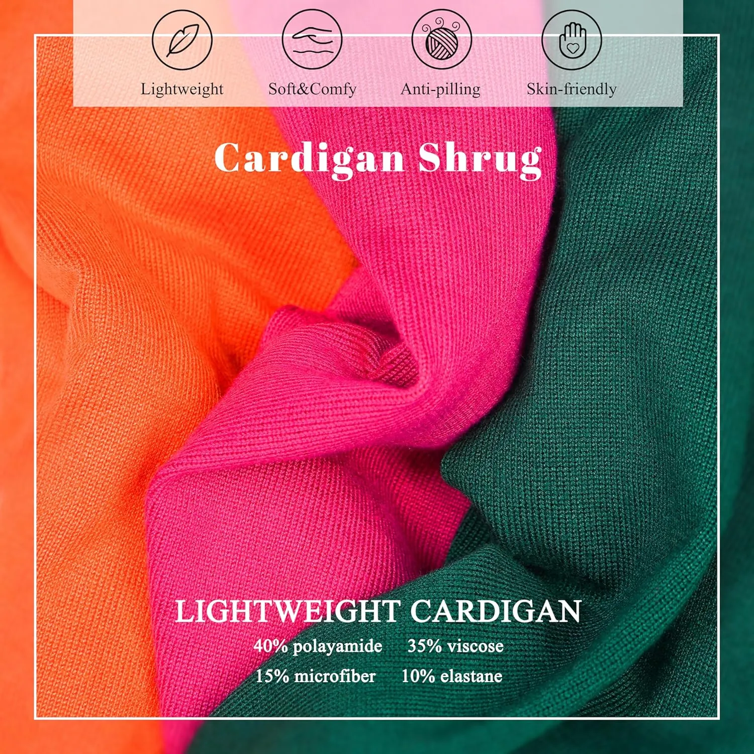 Women's V Neck Long Sleeve Cropped Cardigan Sweaters Solid Button Down Knit Bolero Shrugs