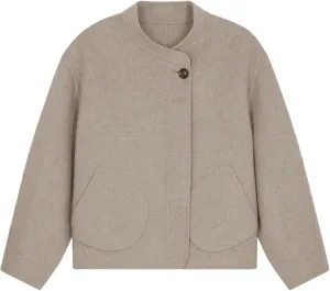 Womens Winter Coats Trendy Pea Coat Oversized Long Sleeve Jackets Short Casual Outerwear with Pockets