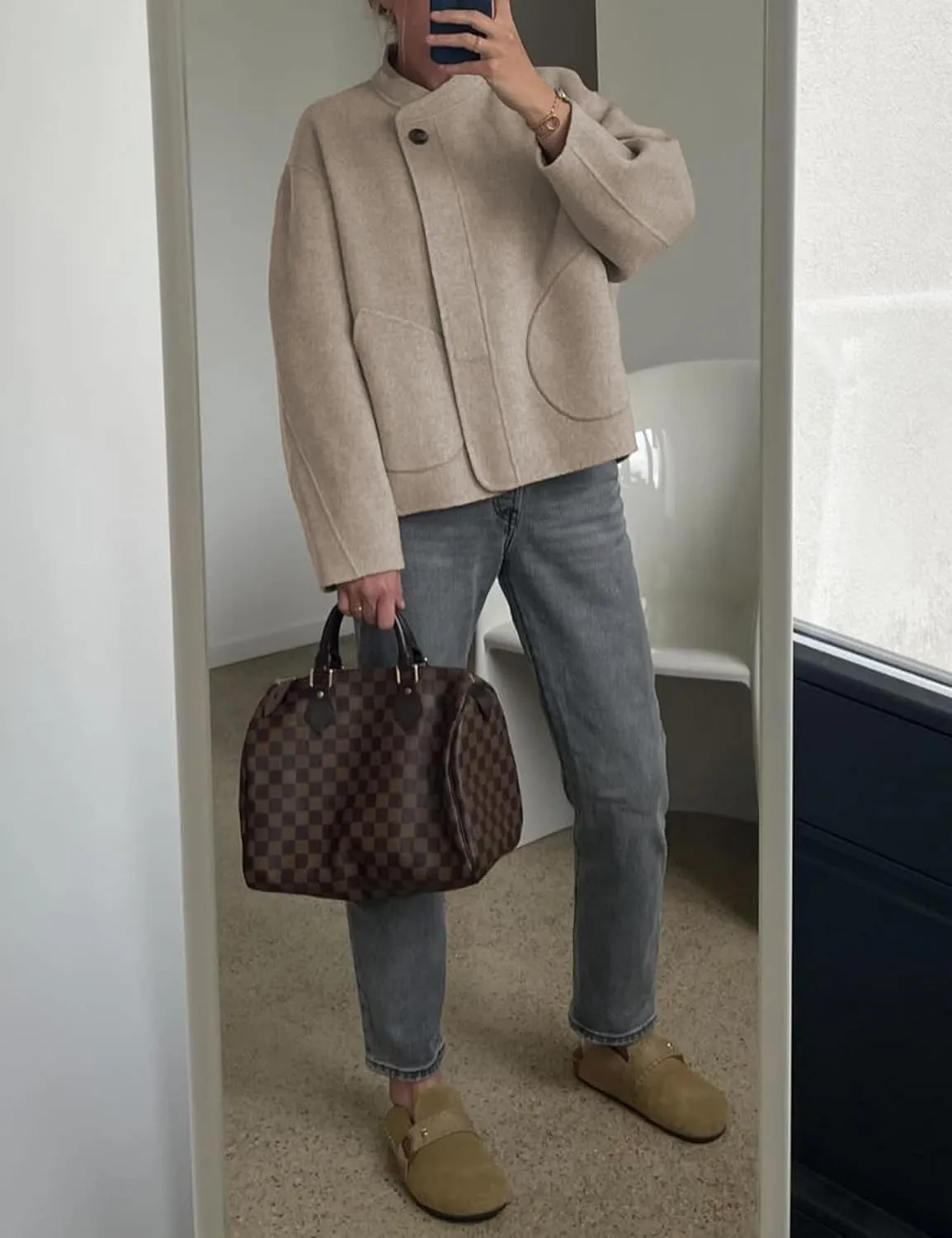 Womens Winter Coats Trendy Pea Coat Oversized Long Sleeve Jackets Short Casual Outerwear with Pockets