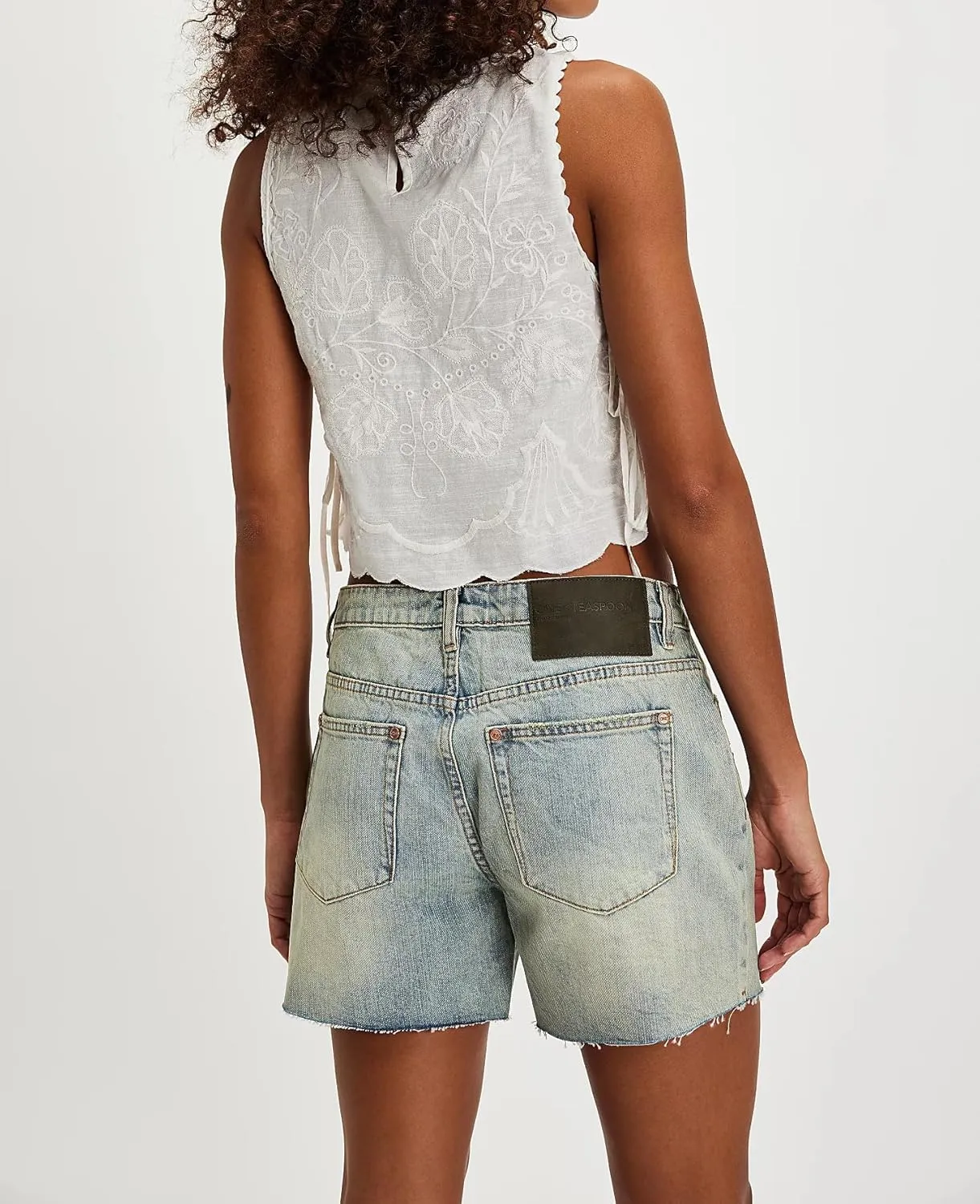 Y2k Tie Front Tank Tops Women Sleeveless Floral Embroidery Crop Vest Cami Shirt Babydoll Going Out Camisole