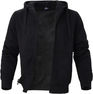 Yasumond Heavyweight Hoodie for Men Winter Fleece Lined Warm Jacket Full Zip Long Sleeve Outerwear