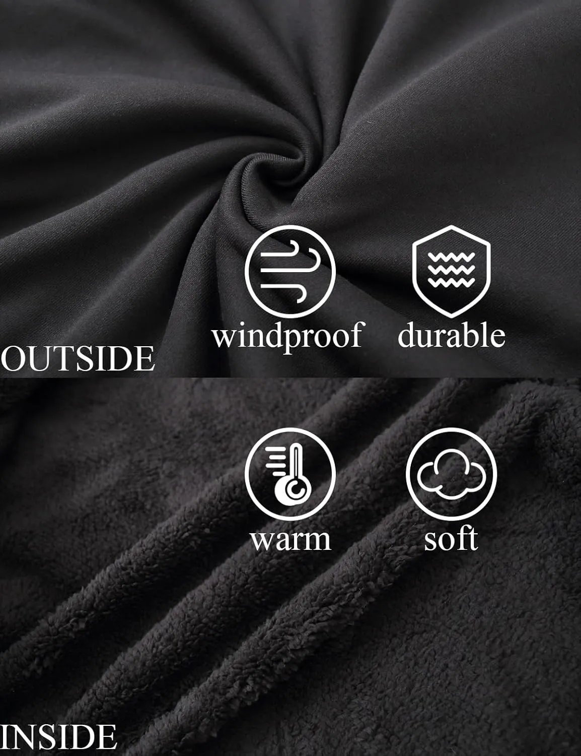 Yasumond Heavyweight Hoodie for Men Winter Fleece Lined Warm Jacket Full Zip Long Sleeve Outerwear