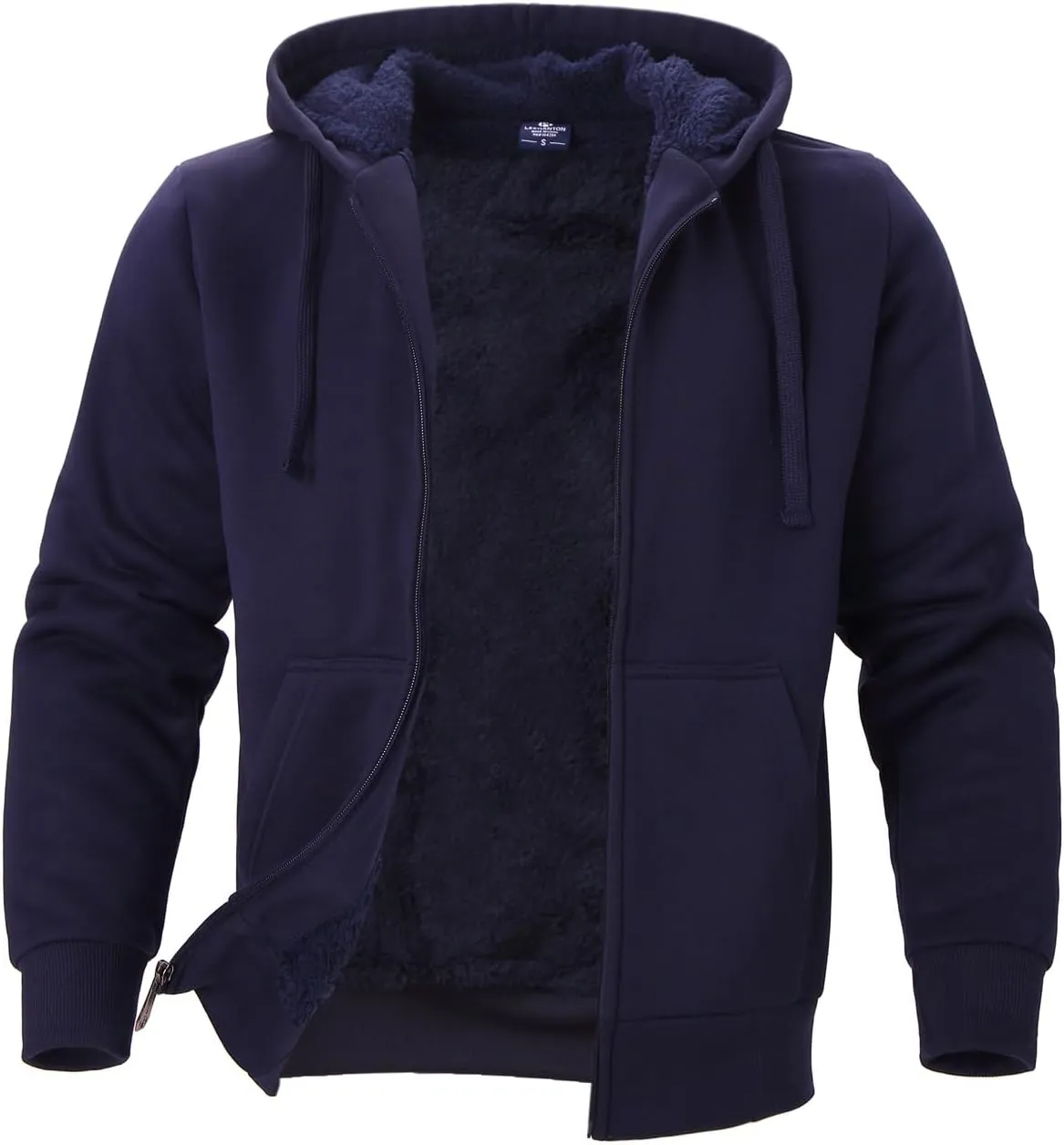 Yasumond Heavyweight Hoodie for Men Winter Fleece Lined Warm Jacket Full Zip Long Sleeve Outerwear
