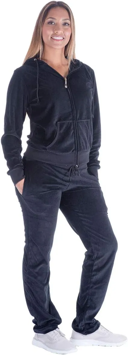 Yasumond Velour Tracksuit Womens 2 Pieces Joggers Outfits Jogging Sweatsuits Set Soft Sports Sweat Suits Pants