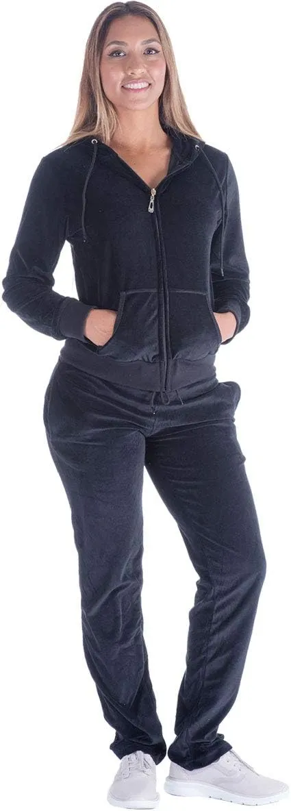 Yasumond Velour Tracksuit Womens 2 Pieces Joggers Outfits Jogging Sweatsuits Set Soft Sports Sweat Suits Pants