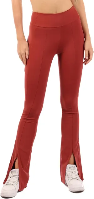 Yoga Leggings with Front Slit and Pockets High Waist Tummy Control Buttery Soft Comfy Stretchy Workout Pants