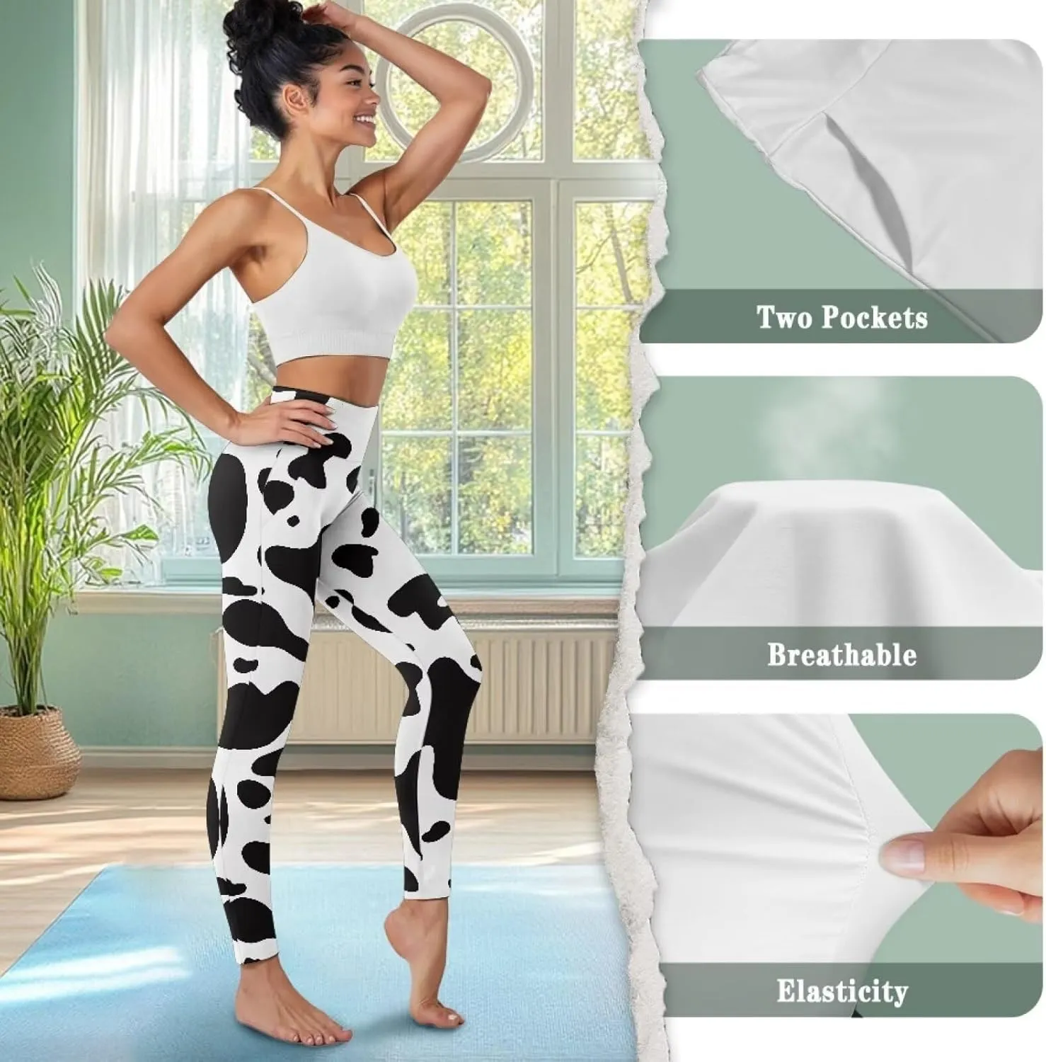 Yoga Pants with Pockets for Women High Waist Pants Plus Size Long Athletic Leggings Soft Tummy Control Yoga Pant