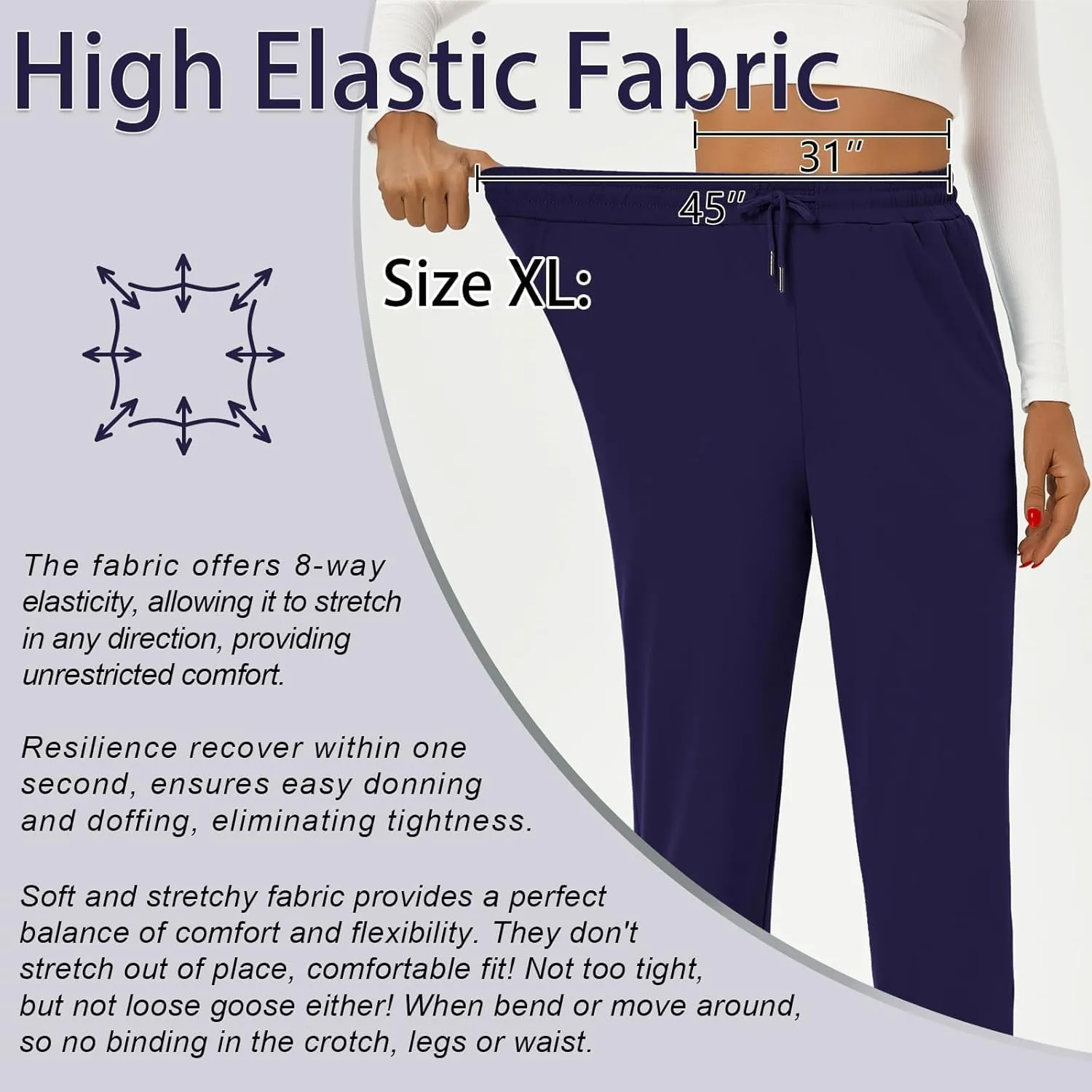 YOYOYOGA Sweatpants for Women Stretchy Joggers with Pockets Soft Baggy Workout Pants Gym Jogging Track Pants