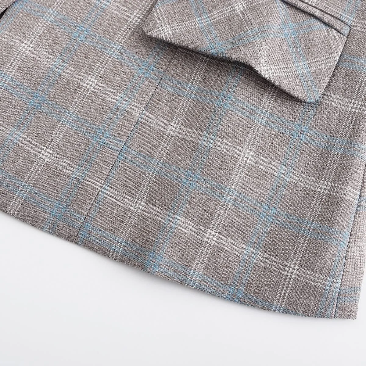 YUNCLOS Women's Vintage 2 Piece Plaid Suit Set 1 Button Stylish Blazer and Pants