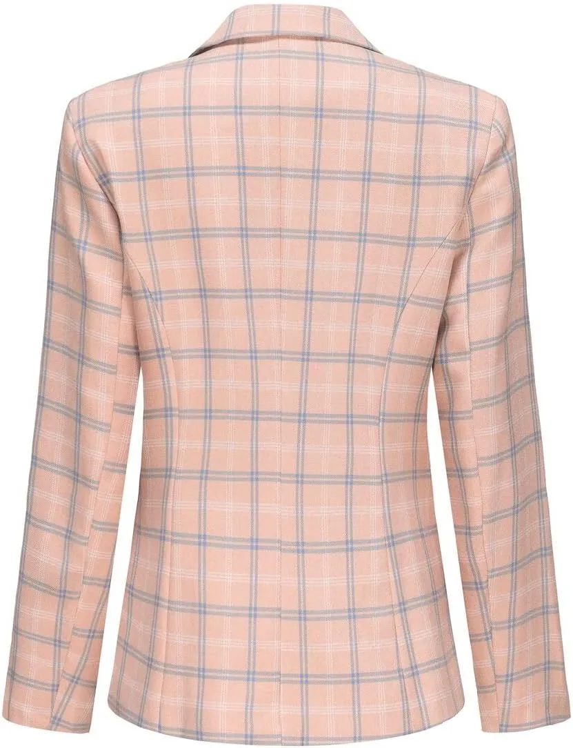 YUNCLOS Women's Vintage 2 Piece Plaid Suit Set 1 Button Stylish Blazer and Pants