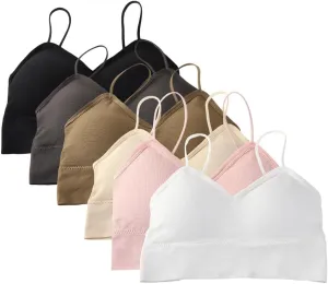 Zcargel Crisscross Camisole Bra 1/3/6PCS Sports Bra Straps Bras Camisole V Neck Women's Tank Top 2024