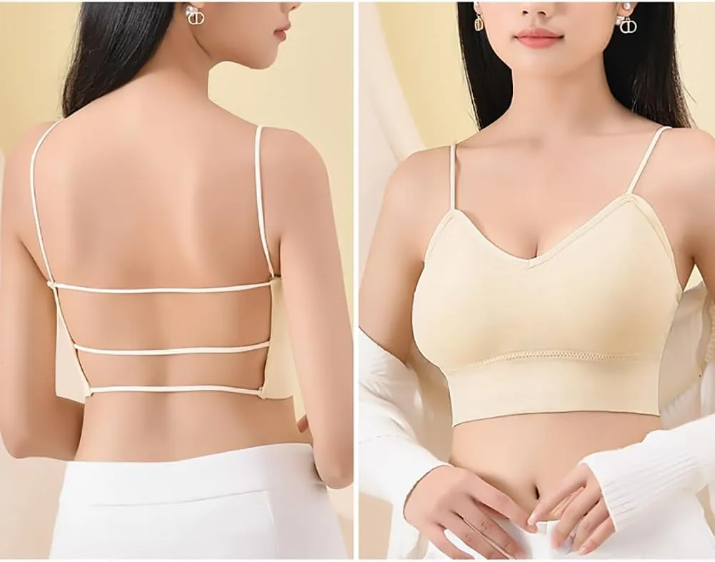 Zcargel Crisscross Camisole Bra 1/3/6PCS Sports Bra Straps Bras Camisole V Neck Women's Tank Top 2024