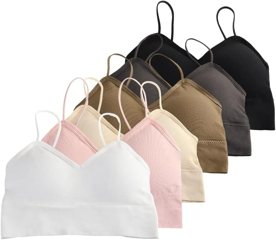 Zcargel Crisscross Camisole Bra 1/3/6PCS Sports Bra Straps Bras Camisole V Neck Women's Tank Top 2024
