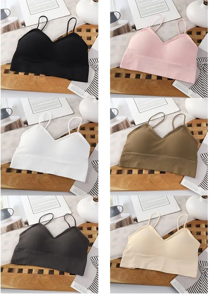 Zcargel Crisscross Camisole Bra 1/3/6PCS Sports Bra Straps Bras Camisole V Neck Women's Tank Top 2024