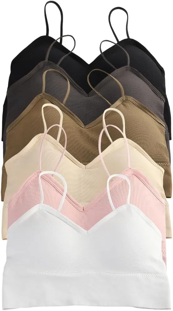 Zcargel Crisscross Camisole Bra 1/3/6PCS Sports Bra Straps Bras Camisole V Neck Women's Tank Top 2024