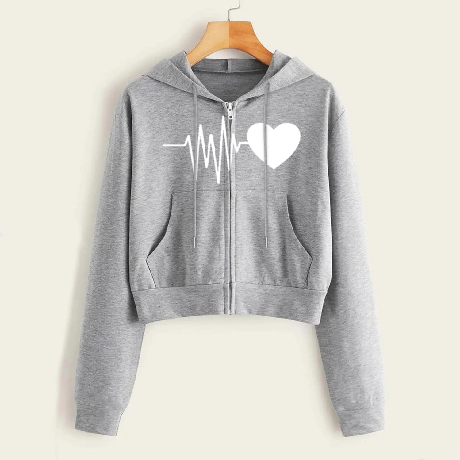 Zip Up Hoodies for Women Casual Solid Long Sleeve Zipper Pocket Shirt Hooded Sweatshirt Tops Hoodie Women plus Size