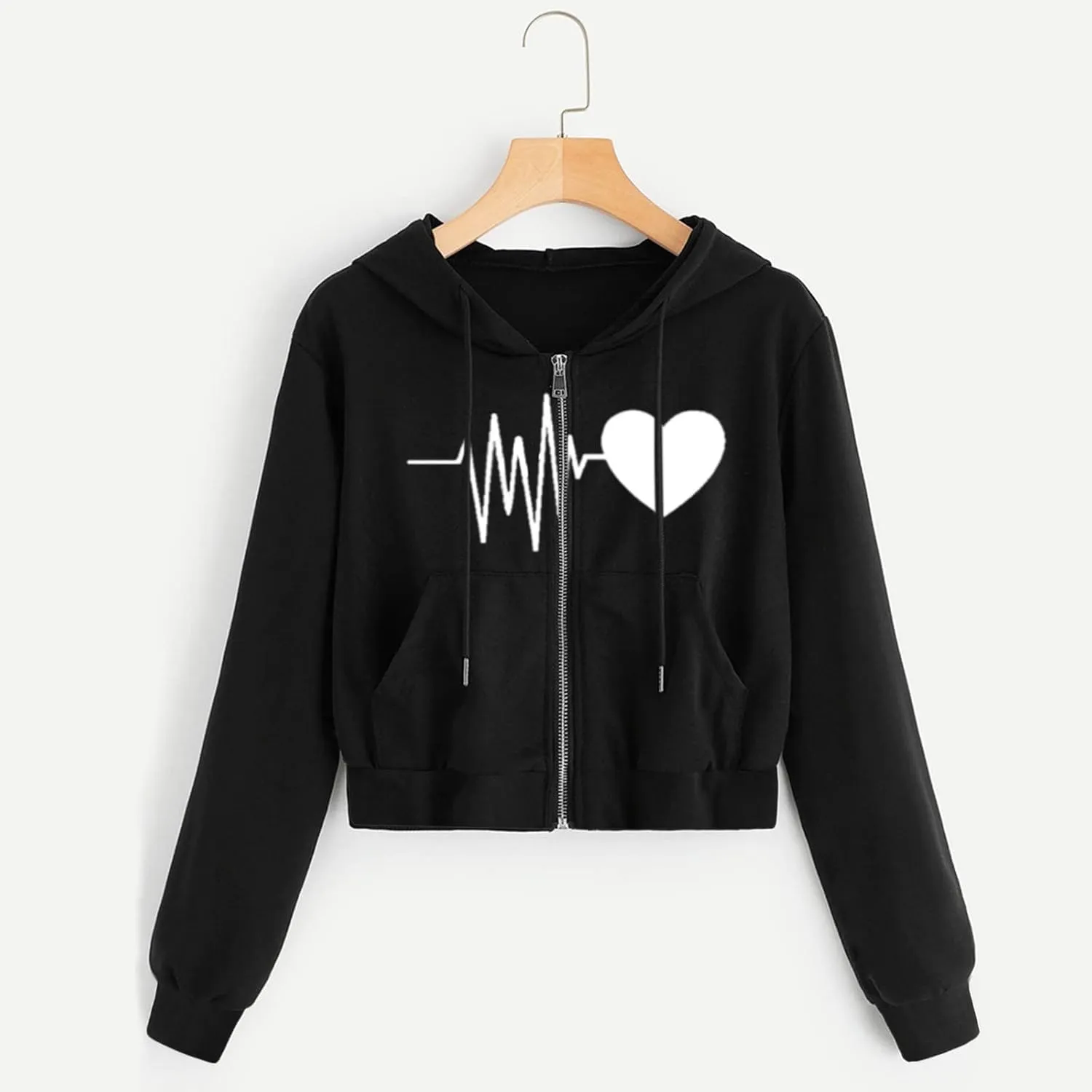 Zip Up Hoodies for Women Casual Solid Long Sleeve Zipper Pocket Shirt Hooded Sweatshirt Tops Hoodie Women plus Size