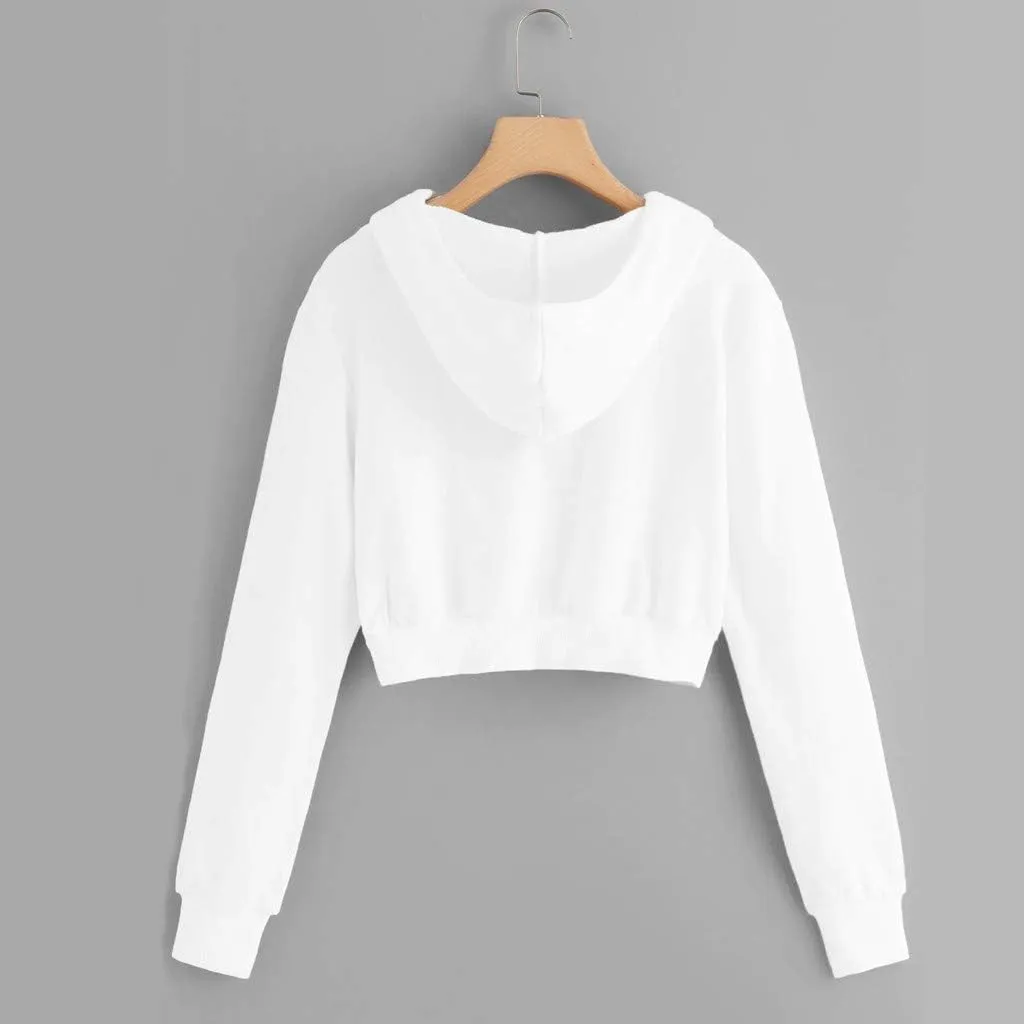 Zip Up Hoodies for Women Casual Solid Long Sleeve Zipper Pocket Shirt Hooded Sweatshirt Tops Hoodie Women plus Size